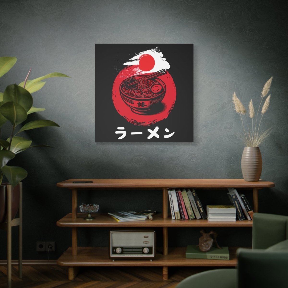36" x 36" Ramen Minimalist Canvas Wrap - KanjiSoul