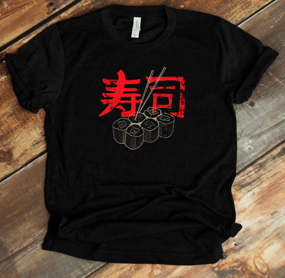 Black Sushi Kanji Premium T-Shirt - KanjiSoul