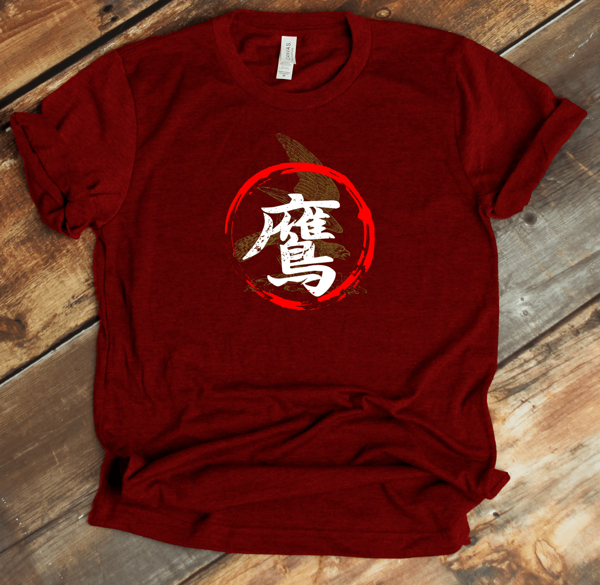 Cardinal Hawk - Japanese Kanji T-Shirt – 鷹 - KanjiSoul