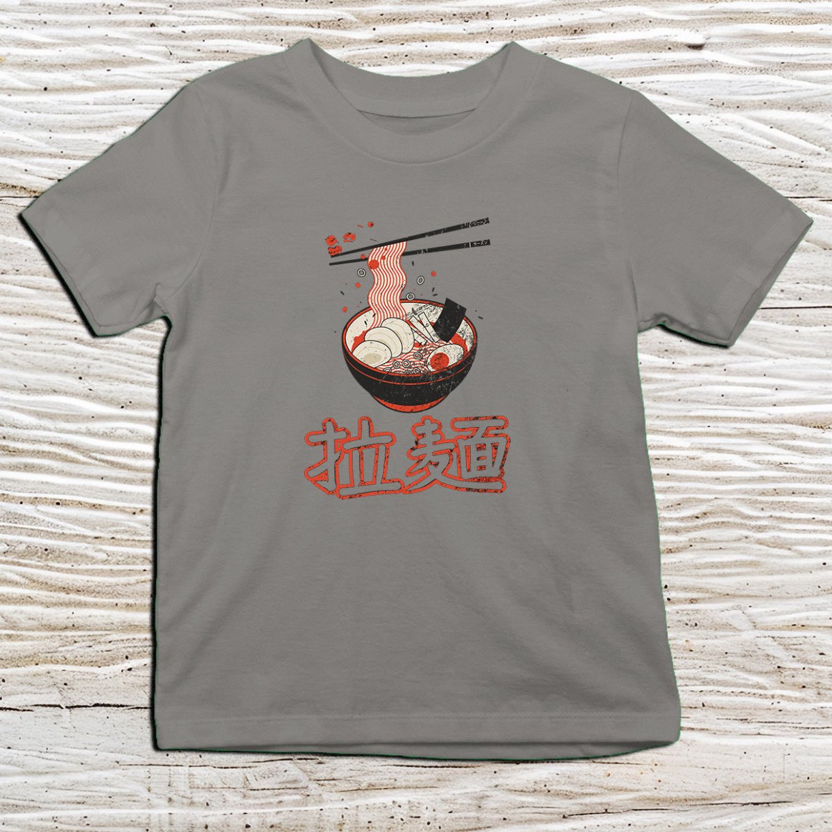 Charcoal Ramen Kanji Kids T-Shirt – 拉麺 Japanese Inspired Shirt - Kanji Soul