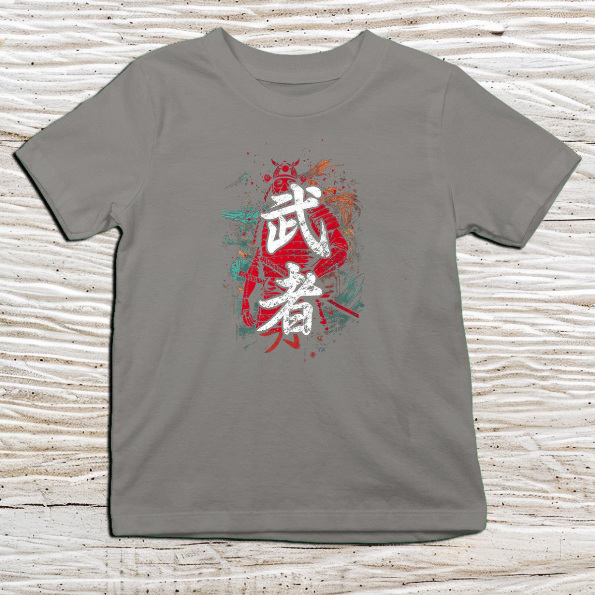 Charcoal Warrior Kanji Kids T-Shirt – 戦士 Japanese Inspired Shirt - Kanji Soul