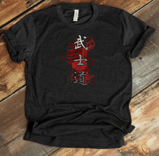 Dark Grey Heather Bushido Kanji Premium T-Shirt - KanjiSoul