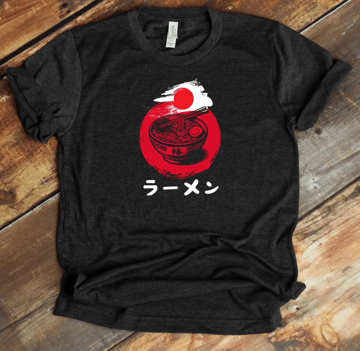 Dark Grey Heather Ramen (Minimalist) Kanji Premium T-Shirt - KanjiSoul