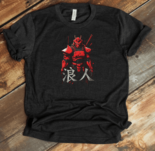 Dark Grey Heather Ronin Kanji Premium T-Shirt - KanjiSoul