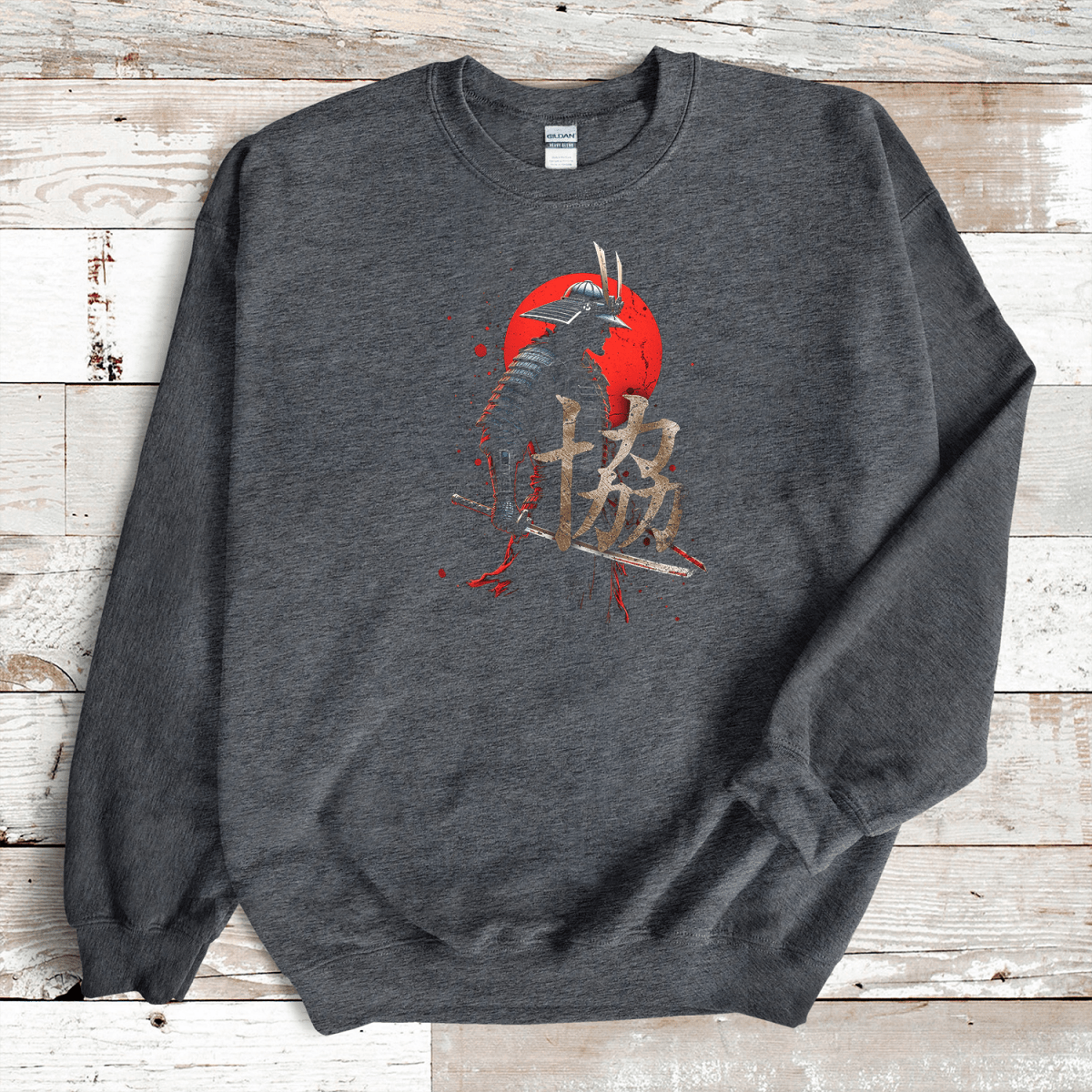 Dark Heather Kana / Kyo Kanji Premium Sweatshirt - KanjiSoul