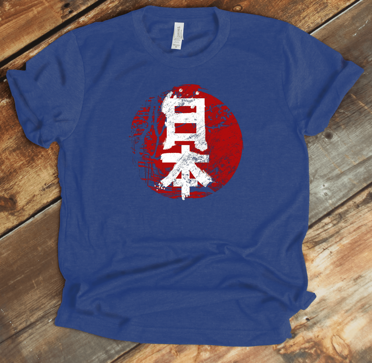 Heather True Royal Japan Kanji Premium T-Shirt - KanjiSoul