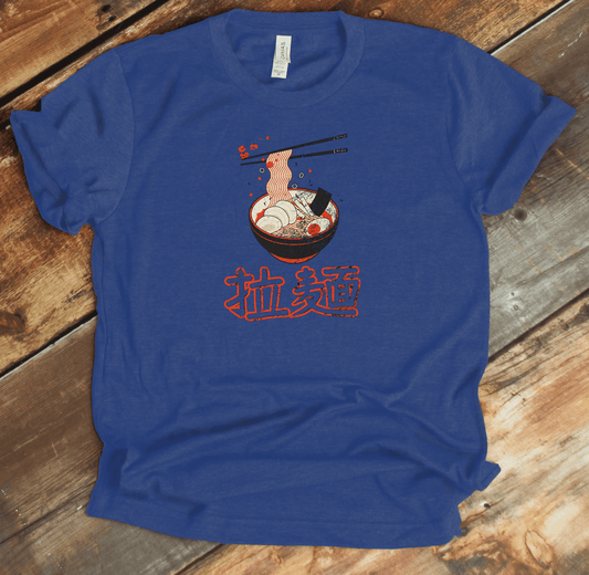 Heather True Royal Ramen Kanji Premium T-Shirt - KanjiSoul