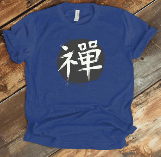 Heather True Royal Zen Kanji Premium T-Shirt - KanjiSoul