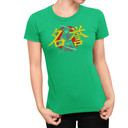 Irish Green Honor Kanji Japanese Inspired Women's Shirt - Kanji Soul