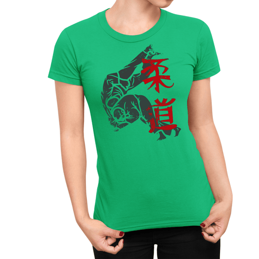 Irish Green Japanese Judo Kanji Women's T Shirt - Kanji Soul