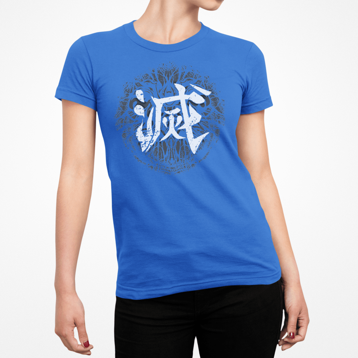 Royal Destroy Japanese Kanji Women's Graphic Shirt - Kanji Soul