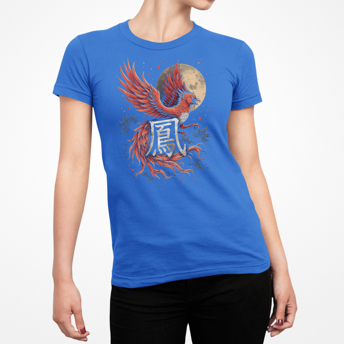 Royal Phoenix Japanese Kanji Women's Graphic Shirt - Kanji Soul