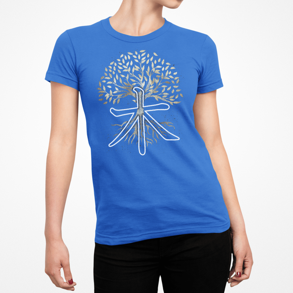 Royal Tree Symbol Japanese Graphic Shirt for Women - Kanji Soul