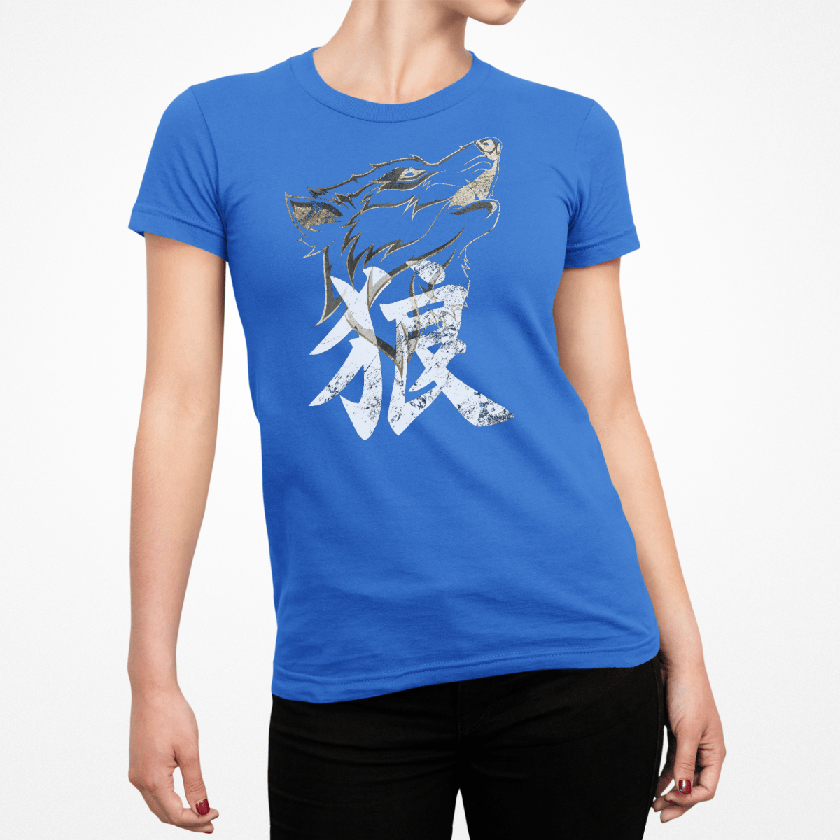 Royal Wolf Japanese Kanji Women's Graphic Shirt - Kanji Soul