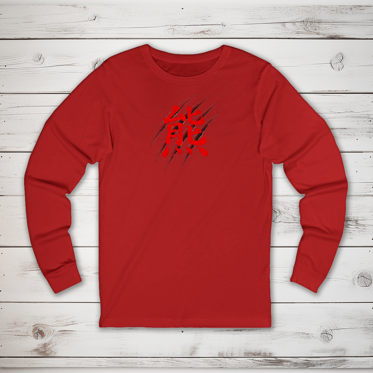 S Bear Kanji Long Sleeve T-Shirt - KanjiSoul