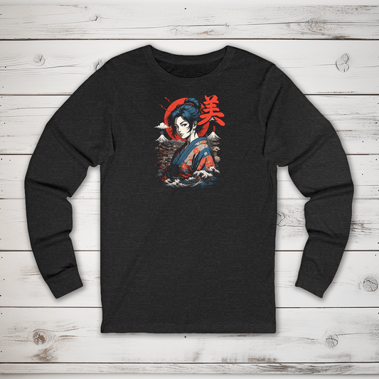 S Beauty Kanji Long Sleeve T-Shirt - KanjiSoul