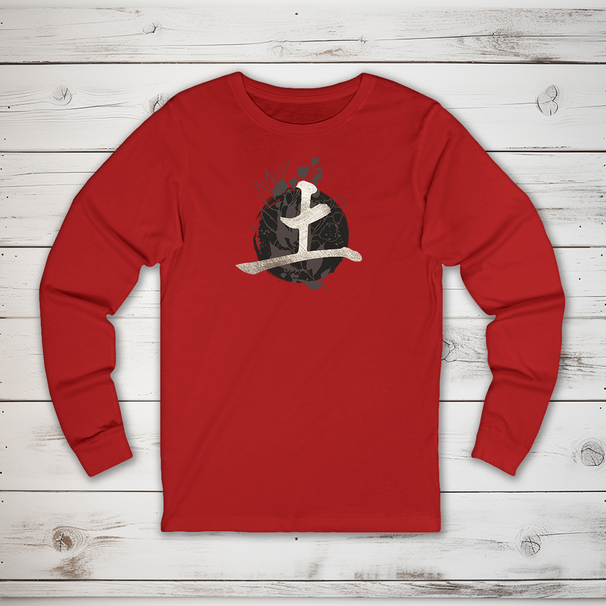 S Earth (Tsuchi) Kanji Long Sleeve T-Shirt - KanjiSoul