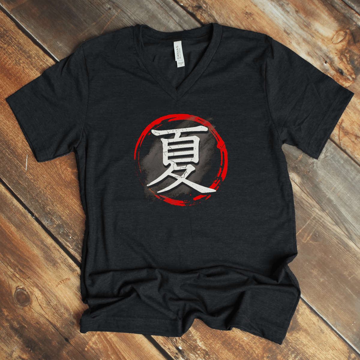S Japanese Summer Kanji Premium Unisex V - Neck T-Shirt - Kanji Soul