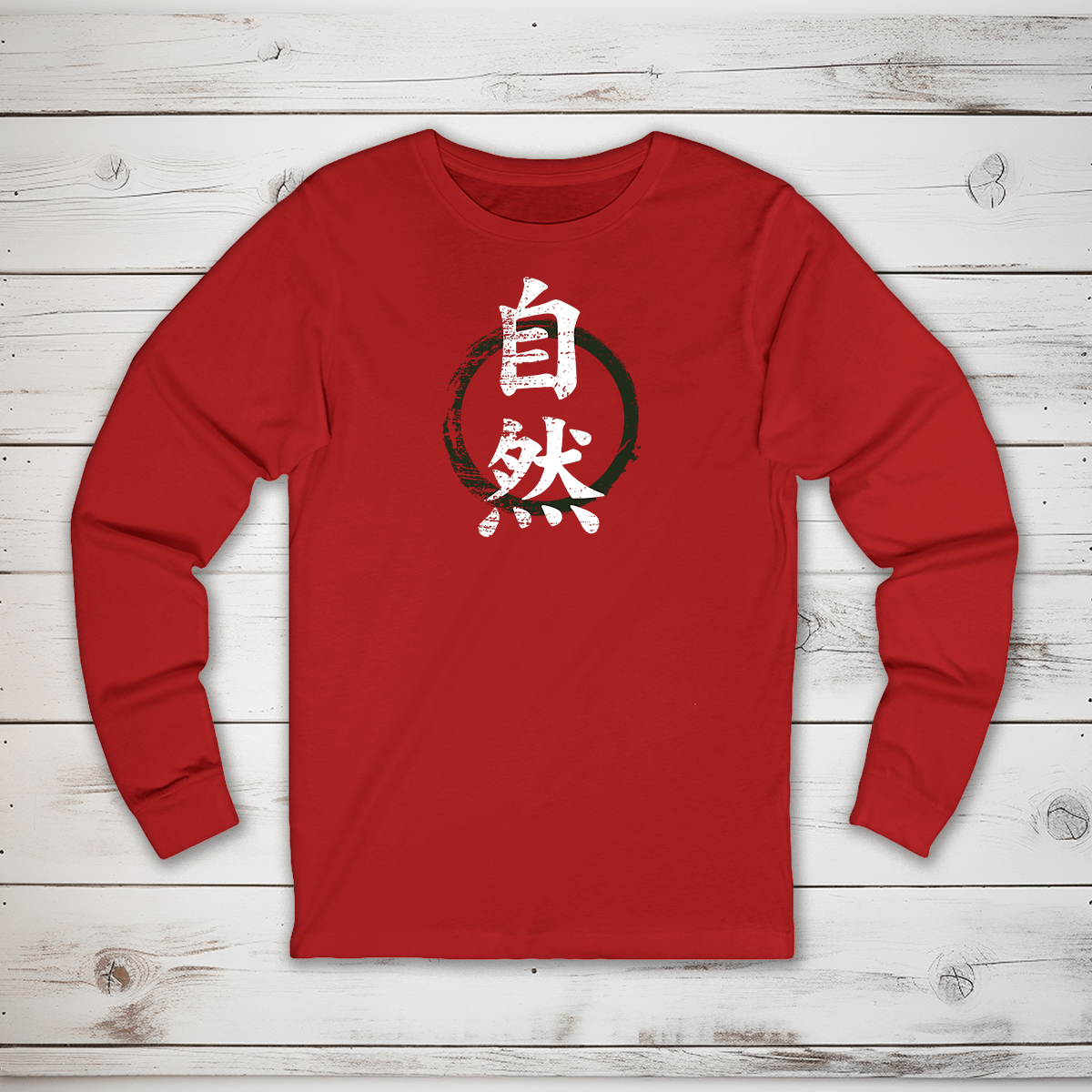 S Nature Kanji Long Sleeve T-Shirt - KanjiSoul