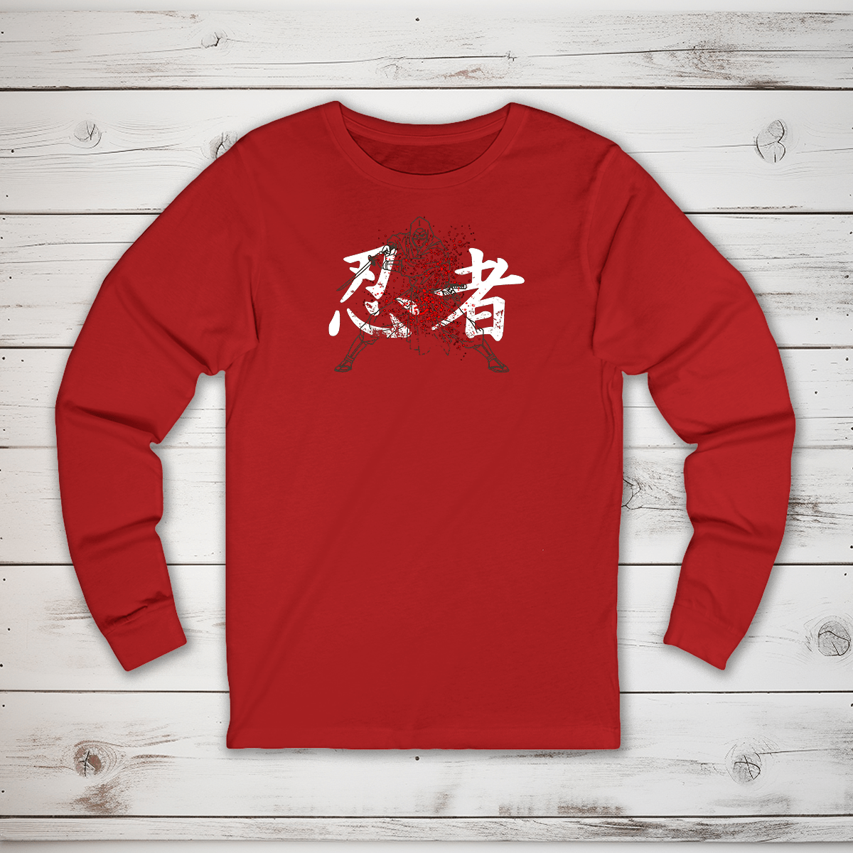 S Ninja Kanji Long Sleeve T-Shirt - KanjiSoul