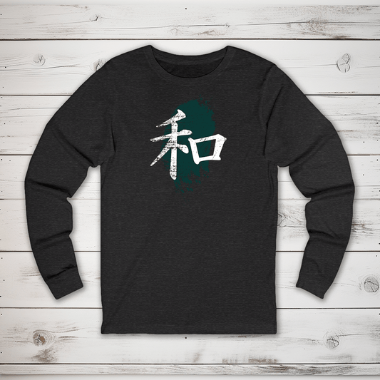S Peace Kanji Long Sleeve T-Shirt - KanjiSoul