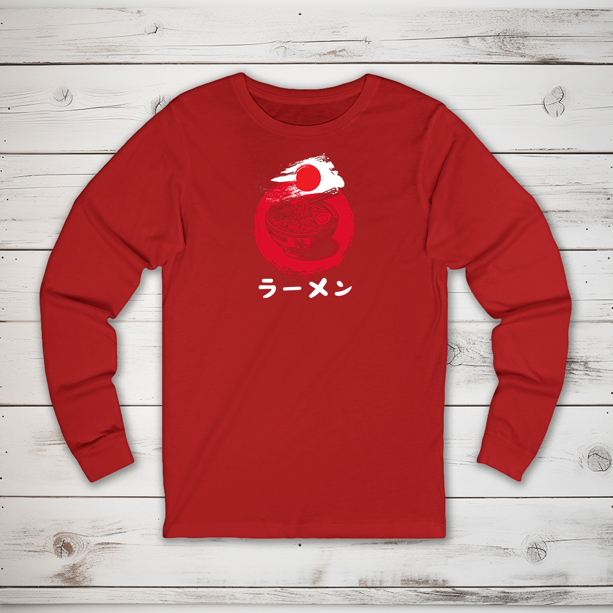 S Ramen (Minimalist) Kanji Long Sleeve T-Shirt - KanjiSoul