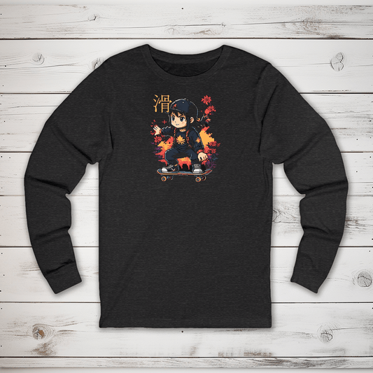 S Skater Kanji Long Sleeve T-Shirt - KanjiSoul