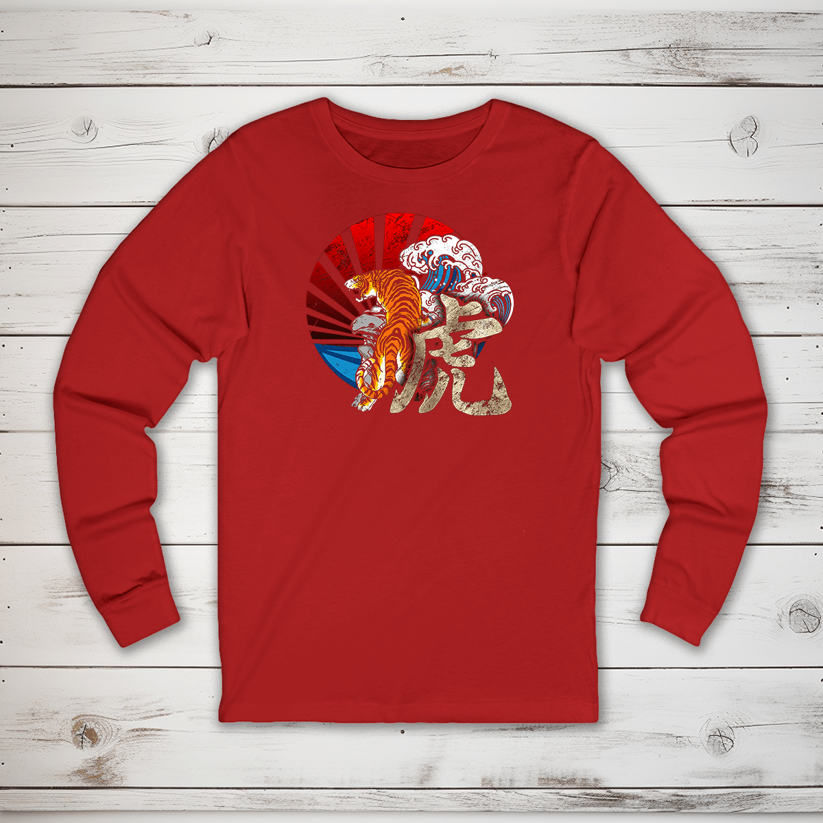S Tiger Kanji Long Sleeve T-Shirt - KanjiSoul