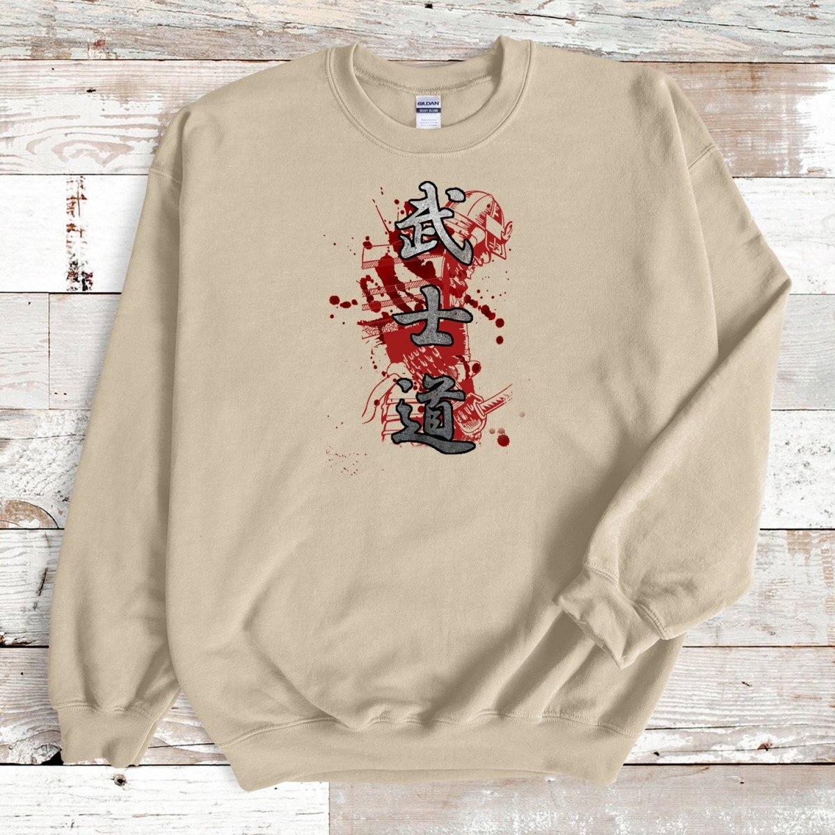 Sand Bushido Blood Kanji Premium Sweatshirt - KanjiSoul