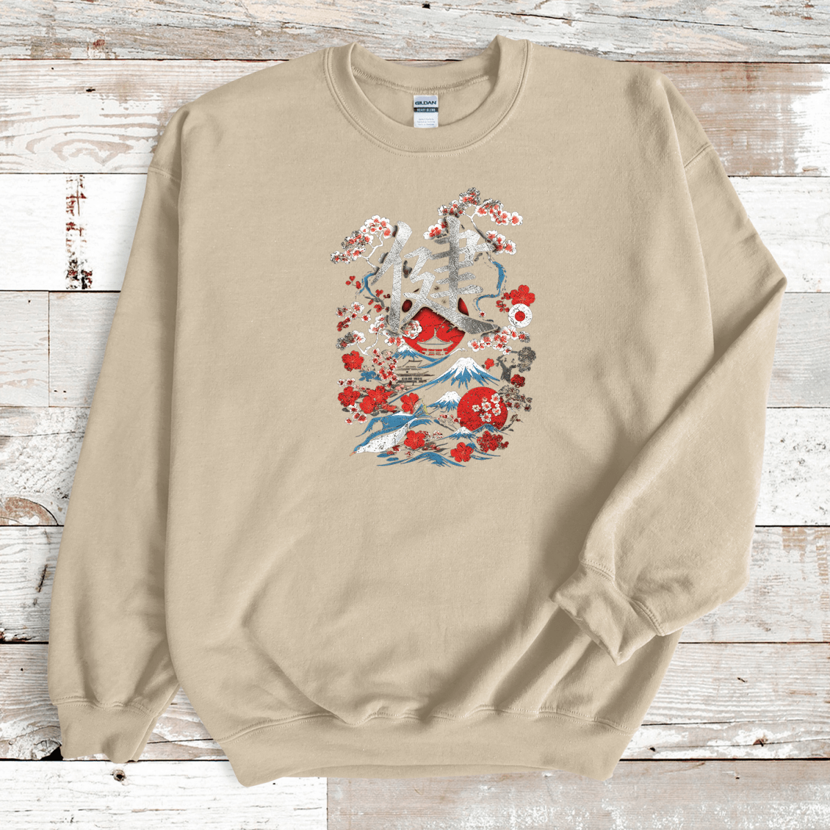 Sand Health 健 Japanese Kanji Premium Sweatshirt - Kanji Soul