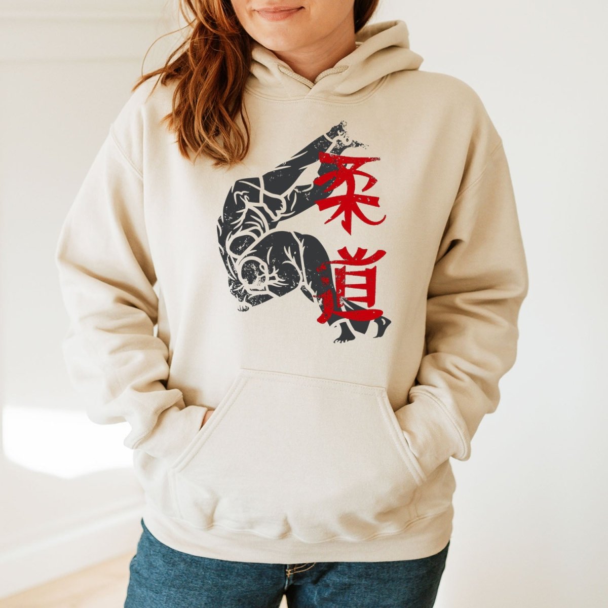 Sand Judo 柔道 Japanese Kanji Premium Hoodie - Kanji Soul