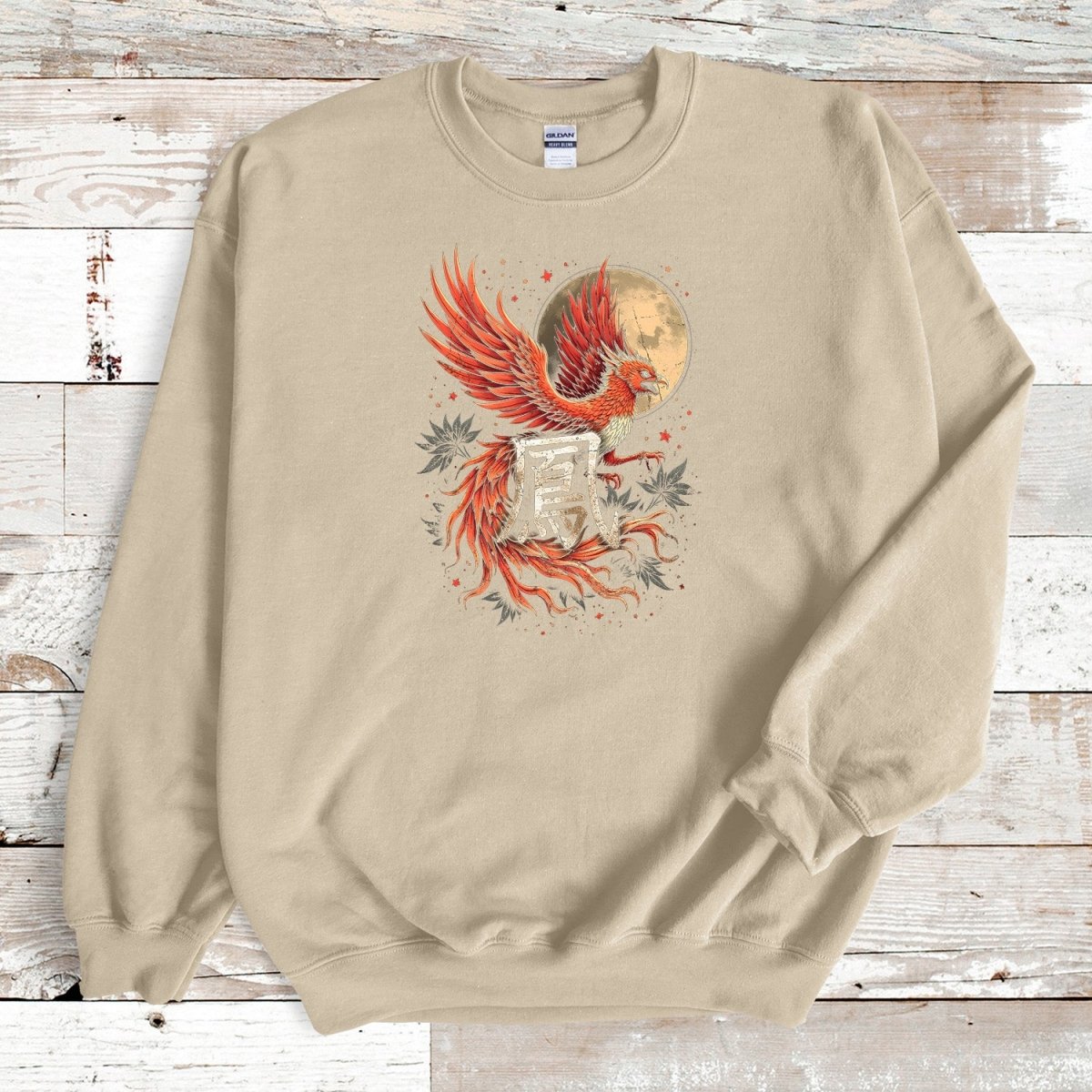 Sand Phoenix Kanji Premium Sweatshirt - KanjiSoul