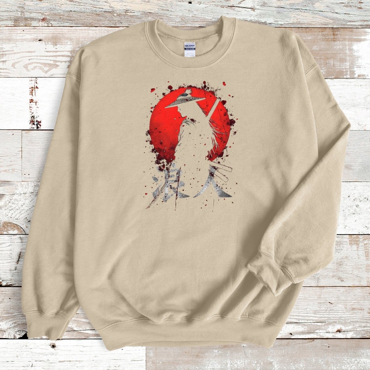 Sand Ronin Red Sun Kanji Premium Sweatshirt - KanjiSoul