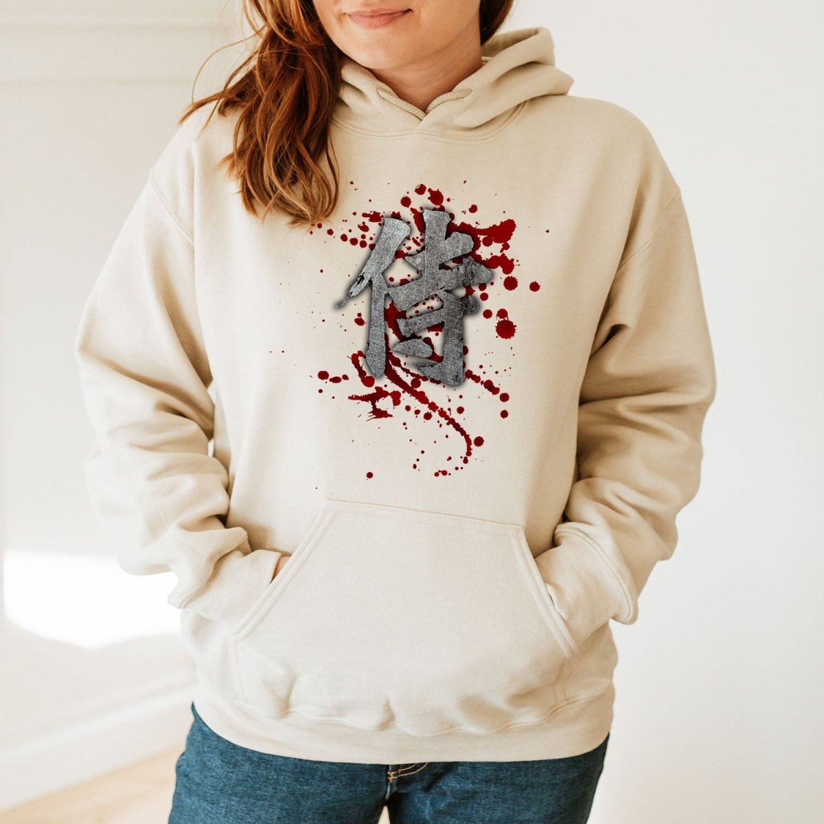 Sand Samurai 侍 Japanese Kanji Premium Hoodie - Kanji Soul