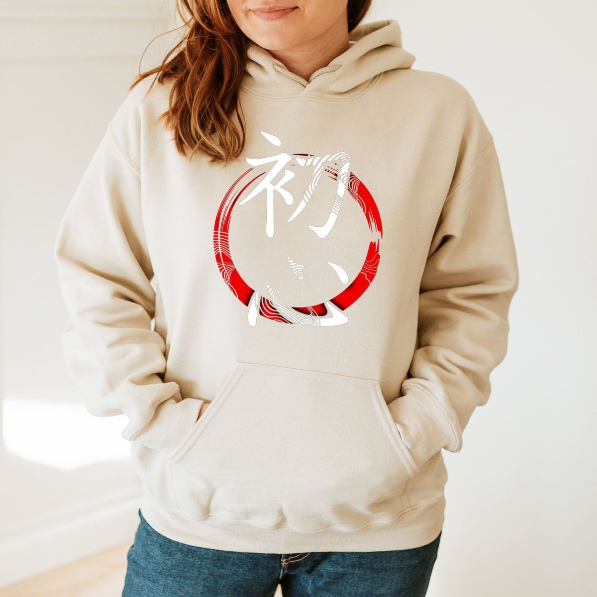Sand Shoshin 初心 Japanese Kanji Premium Hoodie - Kanji Soul