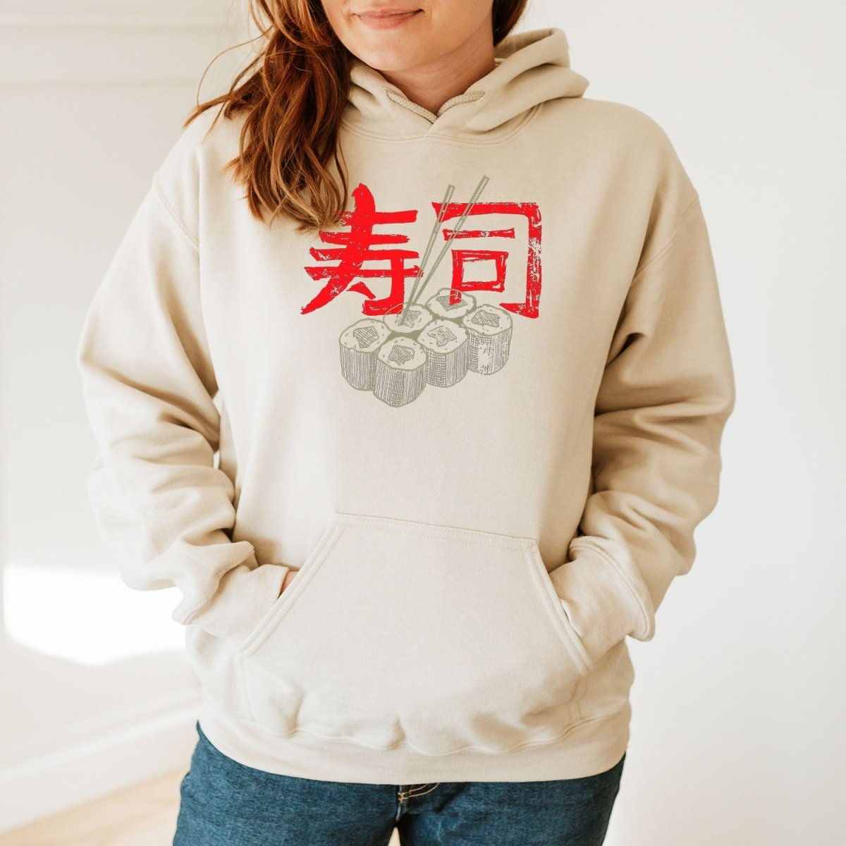 Sand Sushi 寿司 Japanese Kanji Premium Hoodie - Kanji Soul