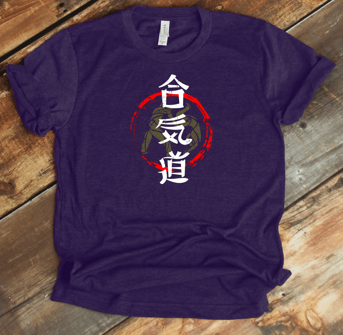 Team Purple Aikido Kanji Premium T-Shirt - KanjiSoul