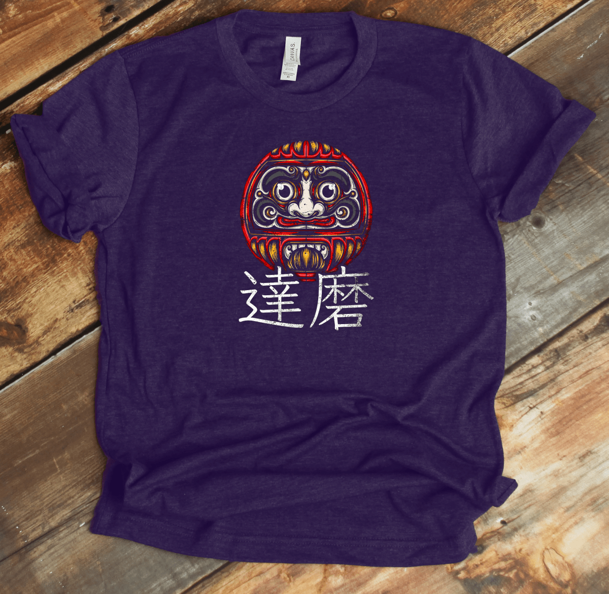 Team Purple Daruma Kanji Premium T-Shirt - KanjiSoul