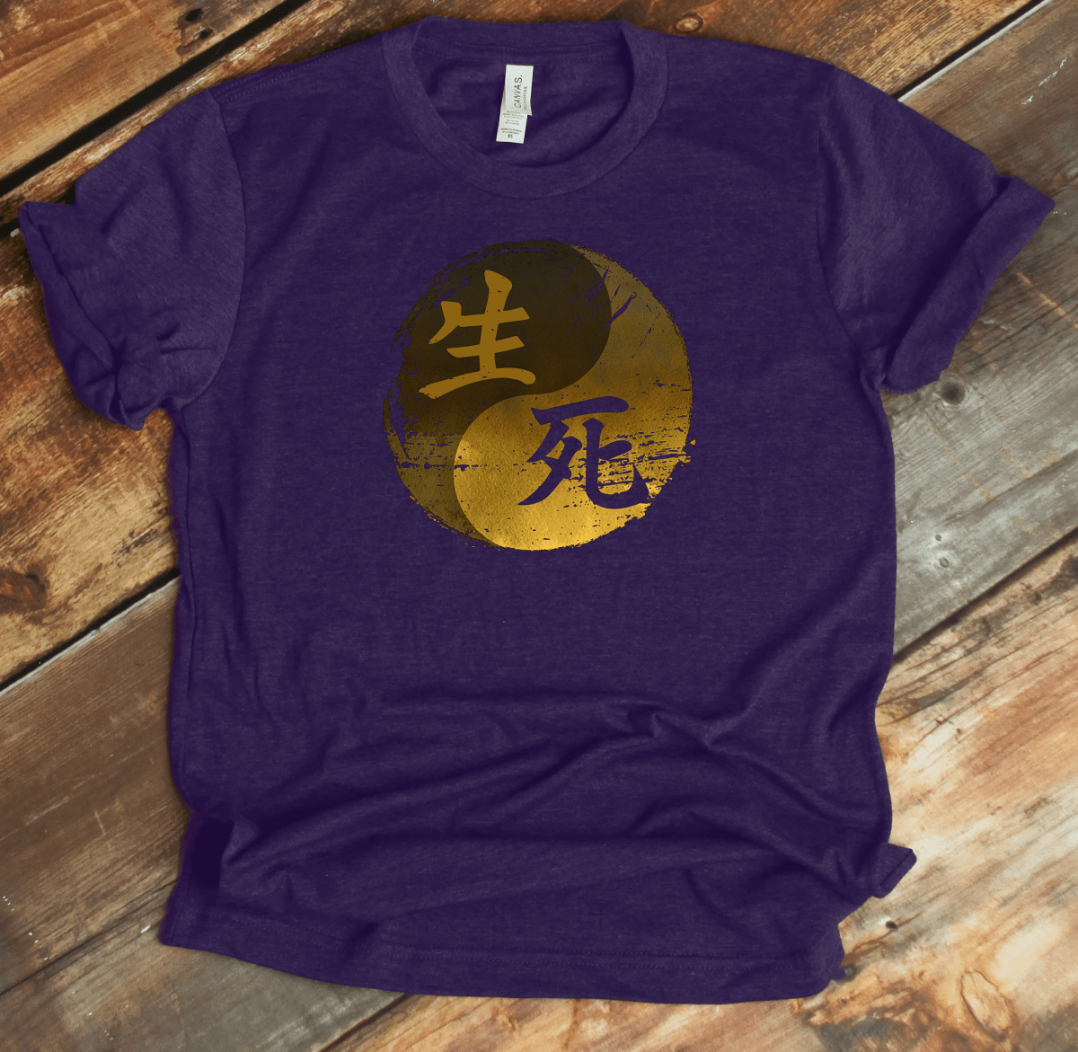Team Purple Life & Death Japanese Kanji T-Shirt – 生死 - KanjiSoul