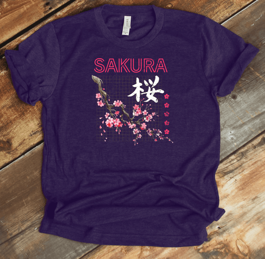 Team Purple Sakura Kanji Premium T-Shirt - KanjiSoul