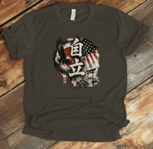 XS Freedom (Jiyu) Japanese Kanji Patriotic Unisex T-Shirt - Kanji Soul