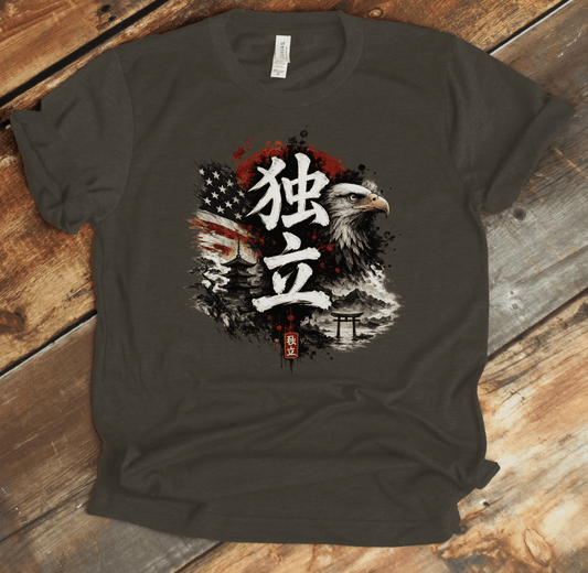 XS Independence Japanese Kanji Patriotic Unisex T-Shirt - Kanji Soul