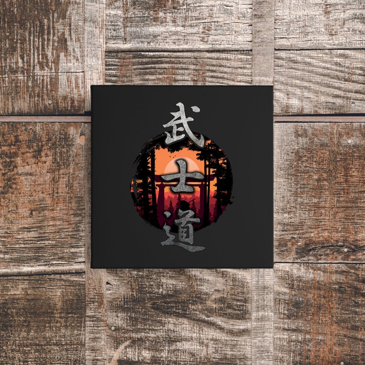 12″ x 12″ Bushido Canvas Wrap - KanjiSoul