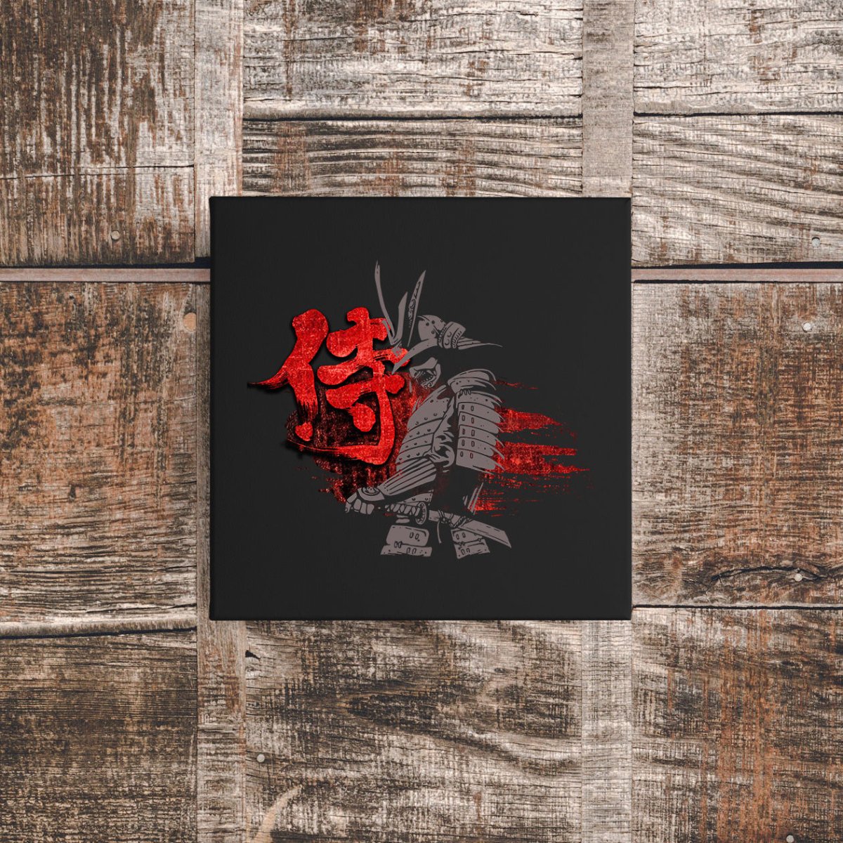 12″ x 12″ Bushido Warrior Canvas Wrap - KanjiSoul