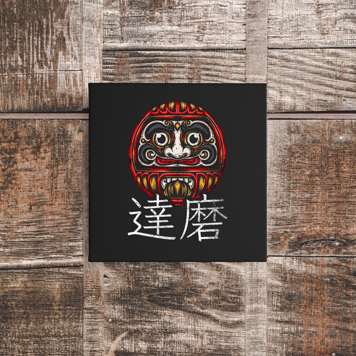 12″ x 12″ Daruma Canvas Wrap - KanjiSoul