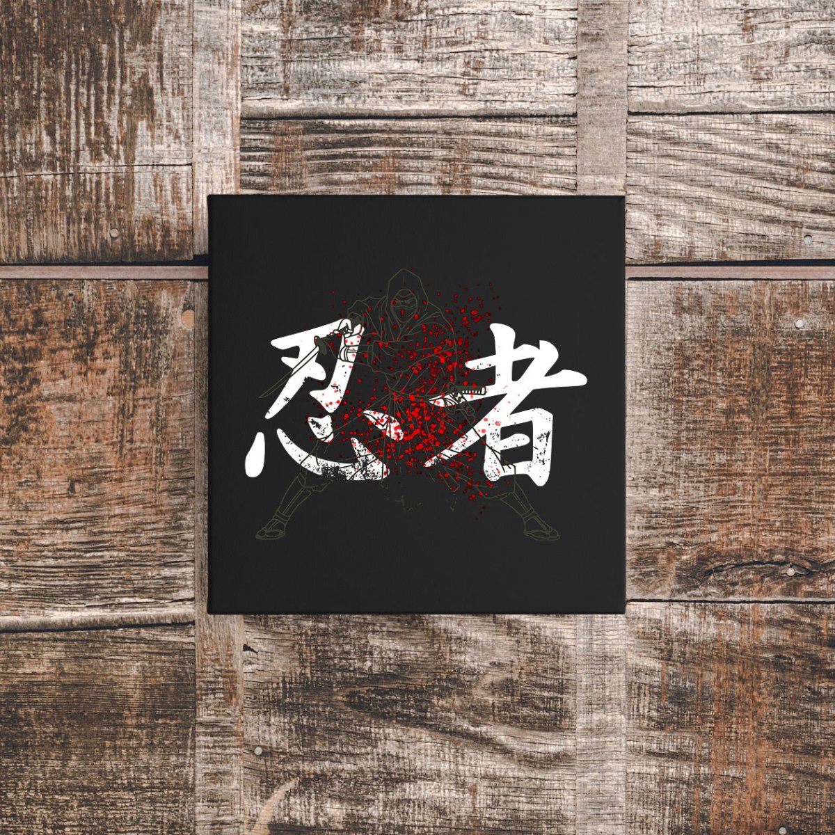 12″ x 12″ Ninja Canvas Wrap - KanjiSoul