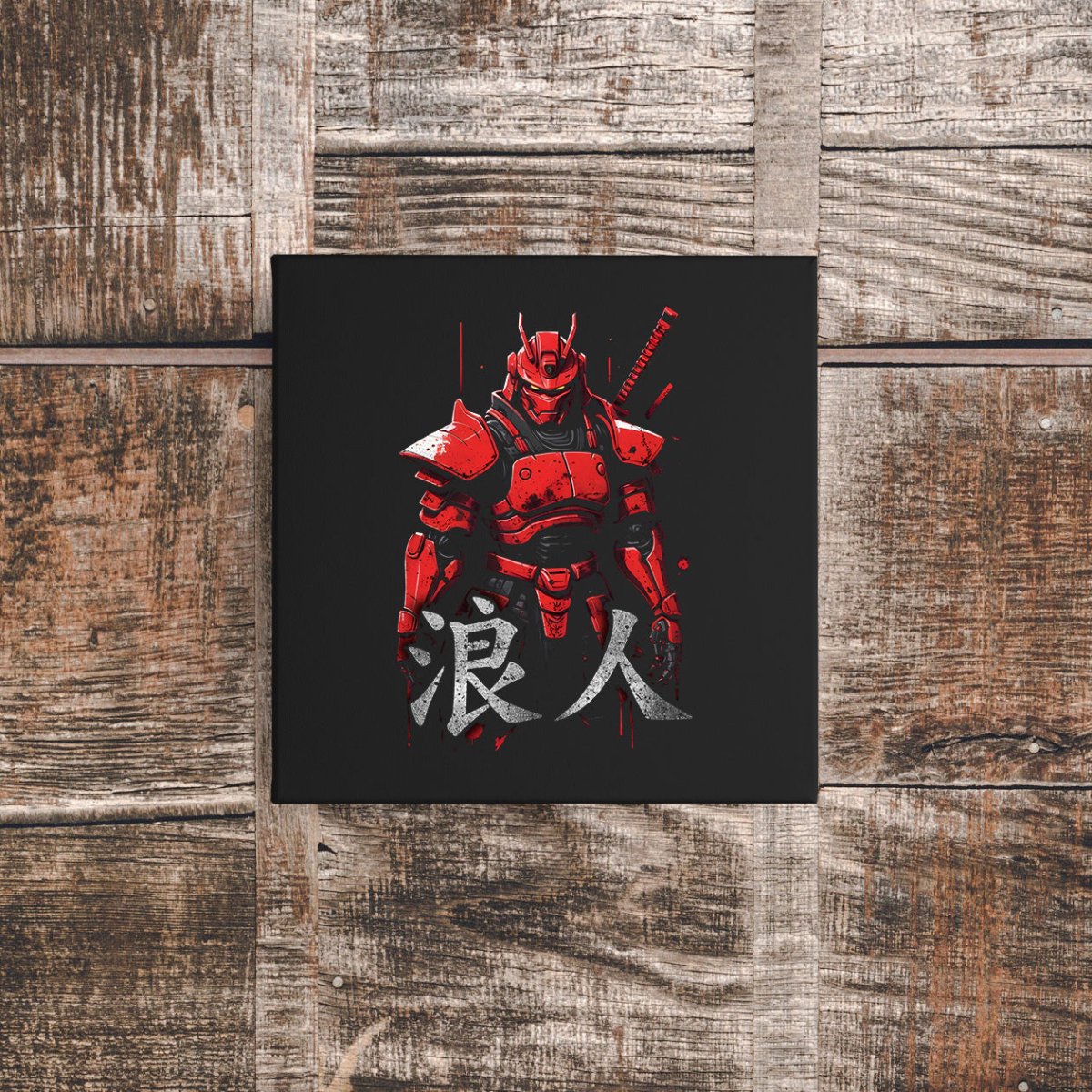 12″ x 12″ Ronin Robot Canvas Wrap - KanjiSoul
