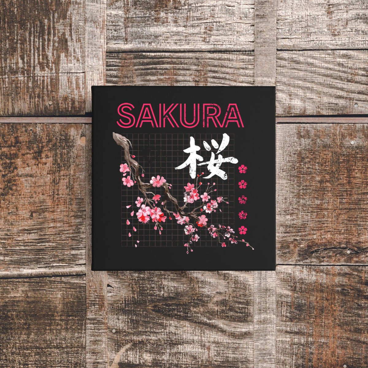 12″ x 12″ Sakura Canvas Wrap - KanjiSoul