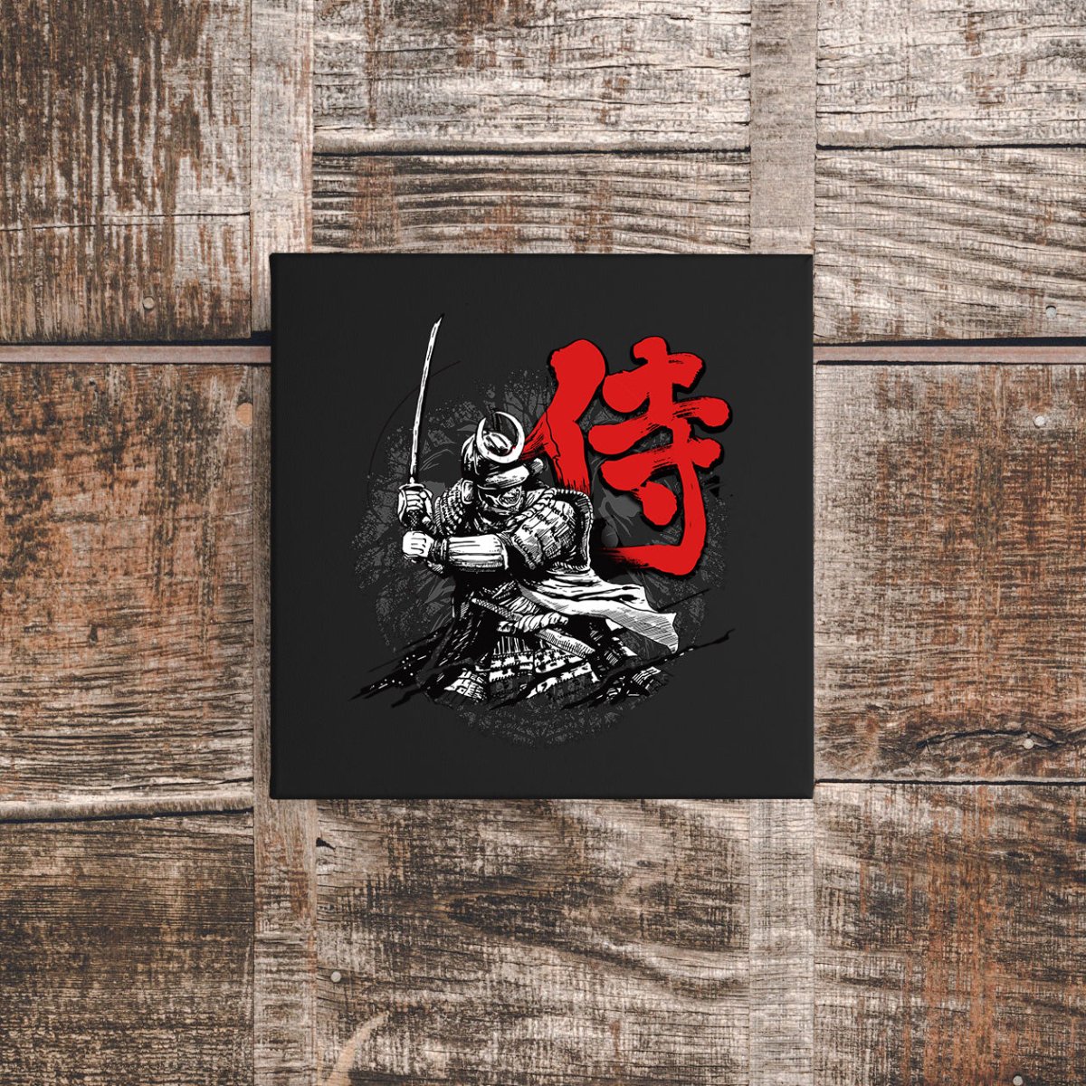 12″ x 12″ Samurai Canvas Wrap - KanjiSoul
