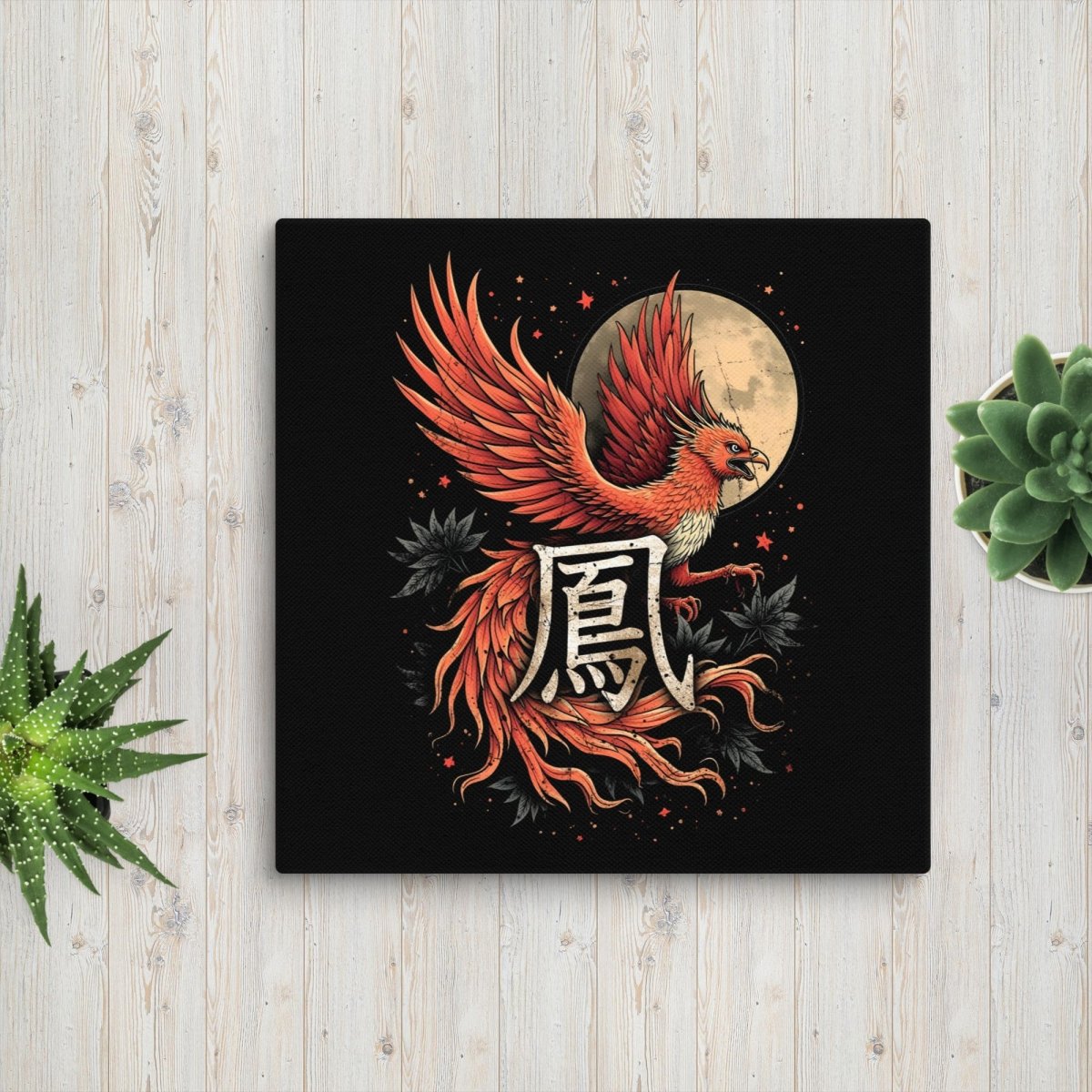 16″×16″ 78 CANVAS - Phoenix - Kanji Soul